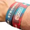 Rot-blaues Silikonarmband 19mm-Punok