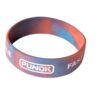 Rot-blaues Silikonarmband-19mm-Punok