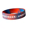 Rot-blaues Silikonarmband Punok