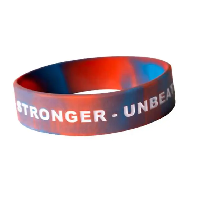 Rot-blaues Silikonarmband Punok