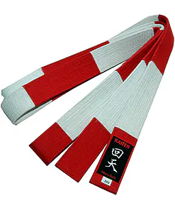 Rot-weißer Karate-Gürtel Kaiten