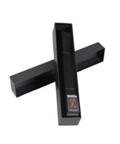 Schwarzer Gürtel aus Naturseide Kaiten