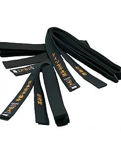 Schwarzer Satin-Gürtel Kaiten