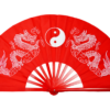 Éventail Tai Chi (Tai Ji Shan) Double Dragon – Sur Mesure rouge