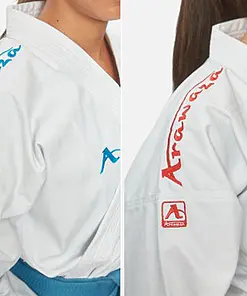 Kimono Karateanzug Kata Deluxe Evo Combo Set - Premier League ROT und BLAU - WKF - Arawaza