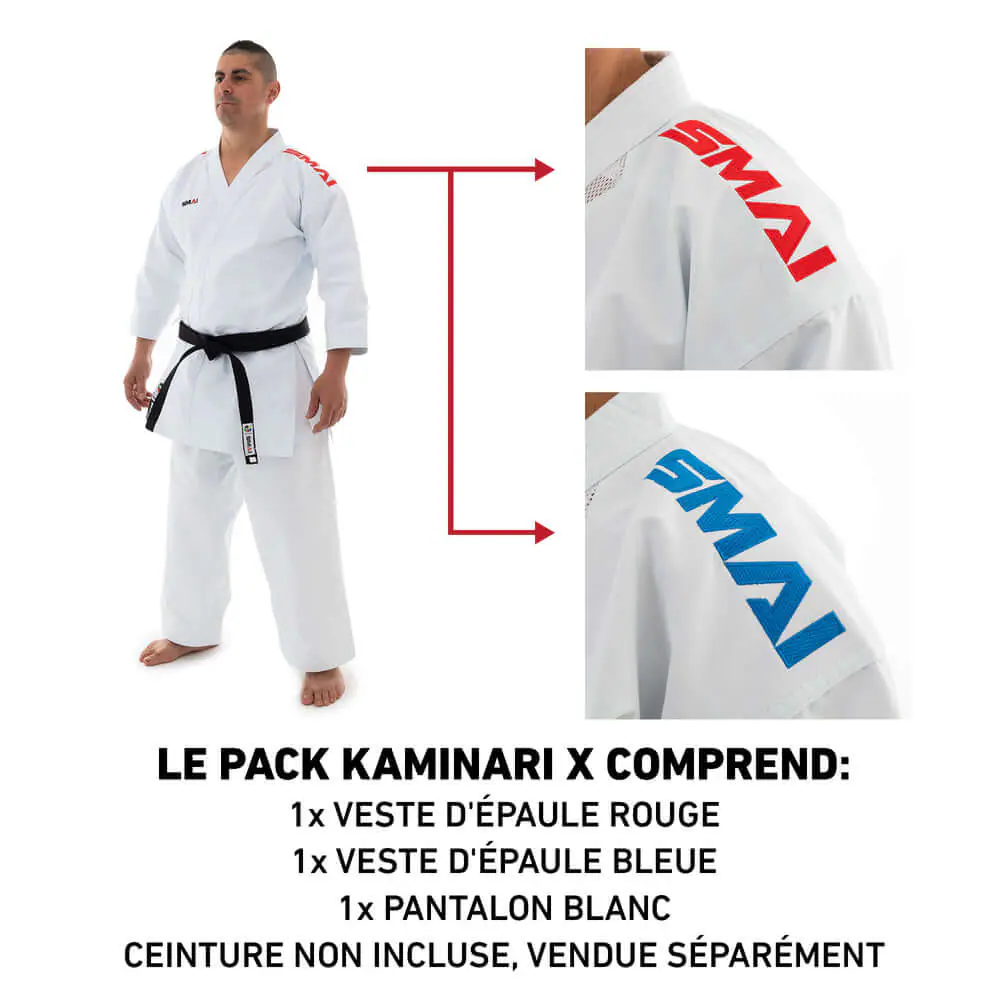 Kimono Kata KAMINARI X Pack SMAI - WKF 9 Kimono Kata KAMINARI X Pack SMAI