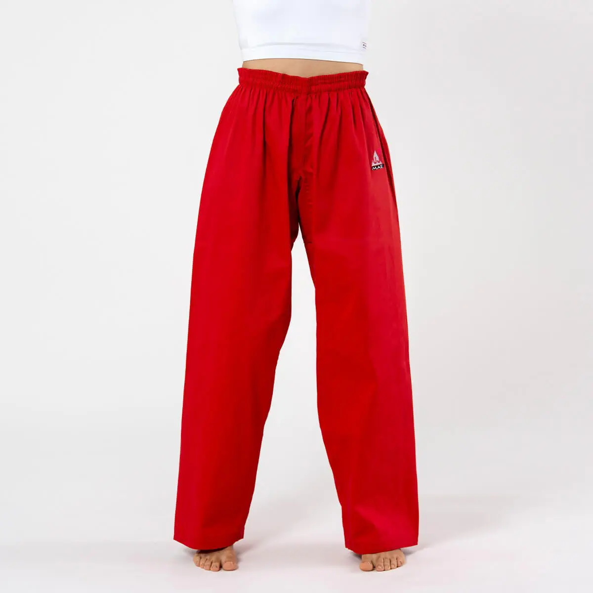 Karate Trainingshose FUJI-MAE blau oder rot 4 Karate Trainings-FUJI-MAE-Hose-rot