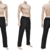 Schwarze Tangzhuang-Hose aus Baumwolle