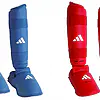 Karate Schienbein- und Fußschützer Adidas - blau, rot - WKF