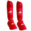 Karate Schienbein- und Fußschützer Adidas - blau, rot - WKF 11 Karate Schienbein- und Fußschützer Adidas - rot - WKF