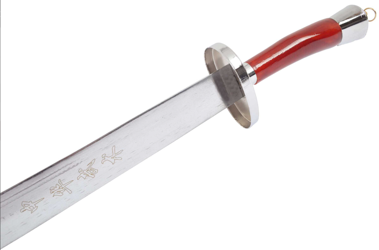 Tai Ji-Schwert - Tai Chi - High-End – Halbstarre Klinge (Copie) (Copie) (Copie) (Copie) (Copie) (Copie) (Copie) (Copie) (Copie) 3 Sabre d'entraînement Kung Fu semi-flexible rouge fourreau