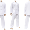 Tai-Chi-Outfit aus Viskose und weißer Baumwolle