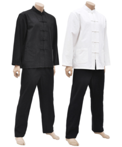 Traditionelles Tangzhuang-Kleid mit langen Ärmeln aus Baumwolle