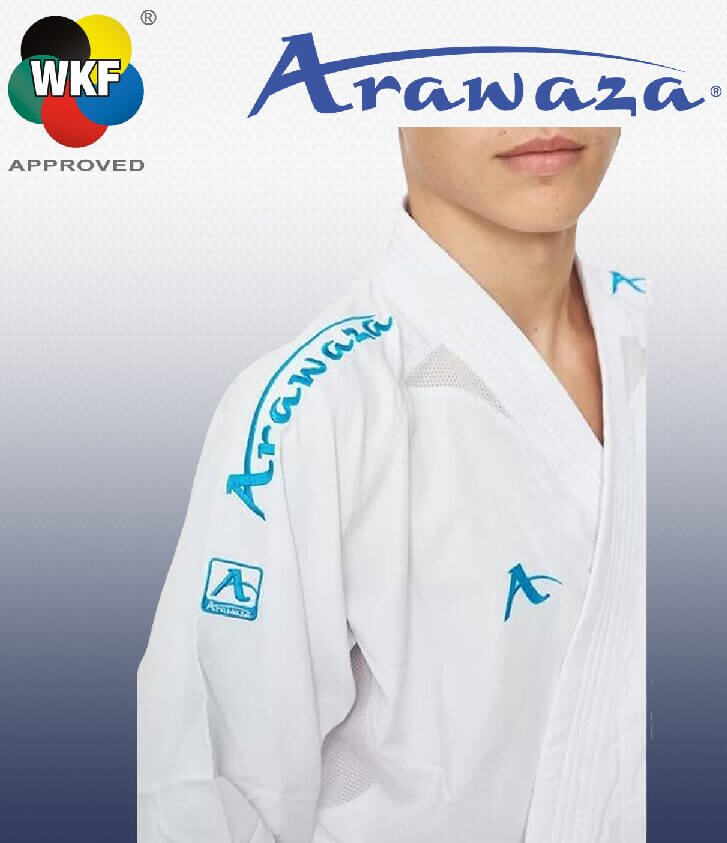 Karateanzug Arawaza Kumite Deluxe Evo Erste Liga rot/blau WKF 7 arawaza-kumite-deluxee-evo-premiere-league-blue-wkf
