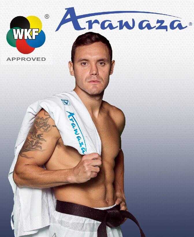 Karateanzug Arawaza Kumite Deluxe Evo Erste Liga rot/blau WKF 8 arawaza-kumite-deluxee-evo-premiere-league-blue