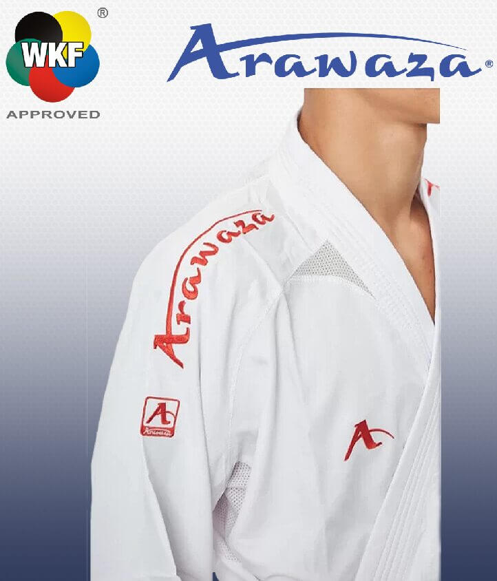 Karateanzug Arawaza Kumite Deluxe Evo Erste Liga rot/blau WKF 5 arawaza-kumite-deluxe-evo-premiere-league-red-wkf