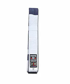 Weiß-blauer NORIS Gürtel aus Baumwoll-Piqué von Yoseikan Budo