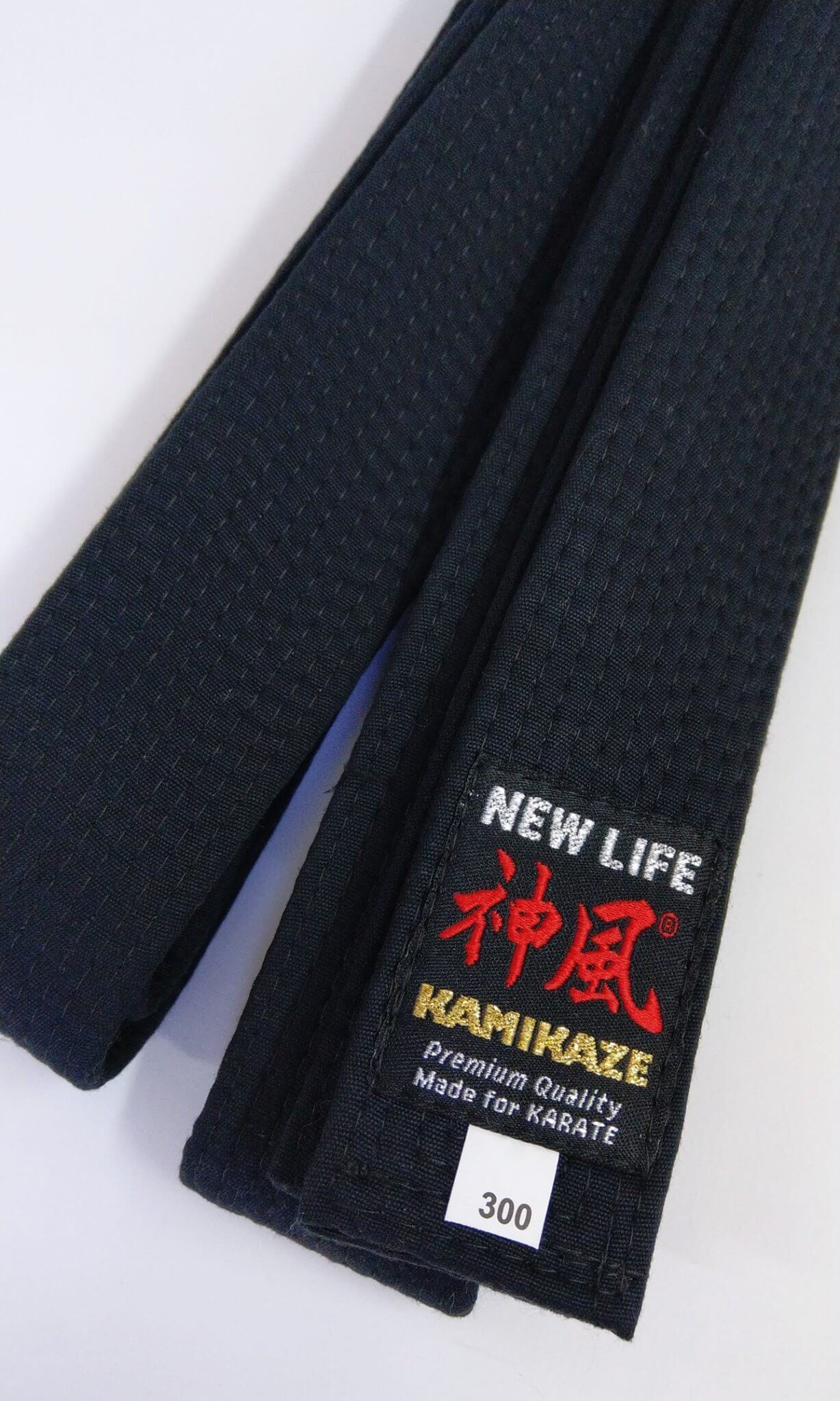 Karate-Schwarzgurt KAMIKAZE Baumwolle EXTRA LARGE - Premium Qualität 3 gürtel-karate-kamikaze-extra-large-new-life-premium-baumwolle-zoom-etikett