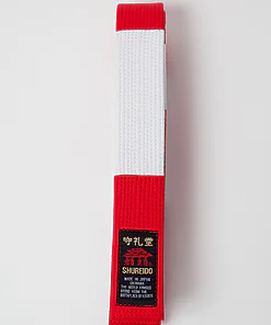 gürtel-karate-shureido-rot und weiß-6-eme-dan-oben
