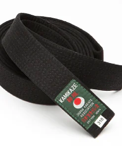 Schwarzer Karate-Gürtel KAMIKAZE - Baumwolle Piqué - günstig