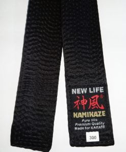 KAMIKAZE Karate-Schwarzgurt Extrabreit aus Naturseide