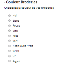 couleur broderie