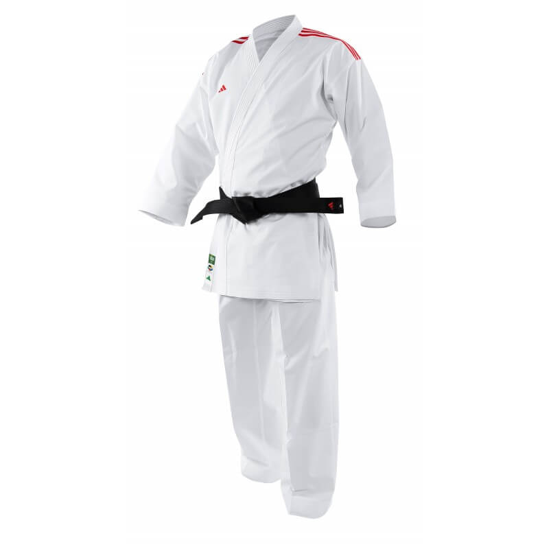 Karateanzug Kumite Adilight Adidas k191 PrimeGreen 3 Karateanzug PrimeGreen Adidas-rot