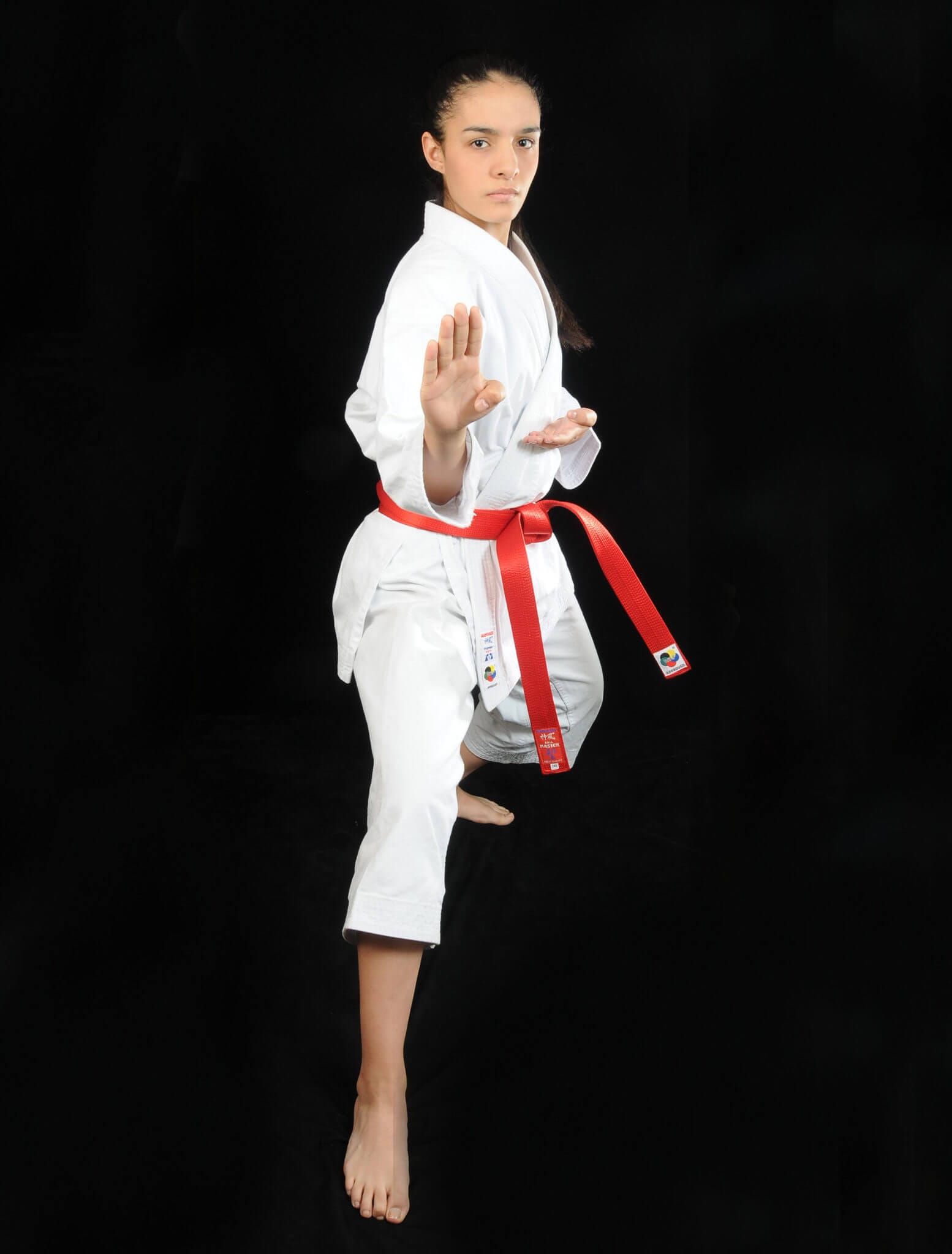 Kamikaze-Karategi PREMIER-KATA 7 kimono-karate-gi-1er-kata-kamikaze-shuto-uke-kokutsu-dachi