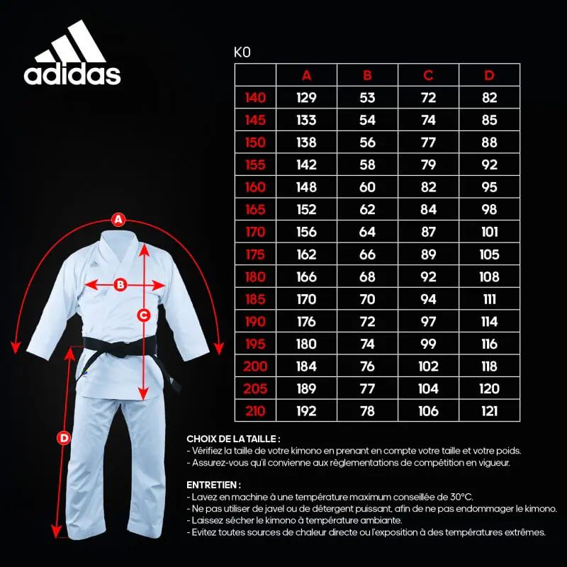 kimono-karate-gi-adizero-adidas-wkf-approved-tabellen-größe