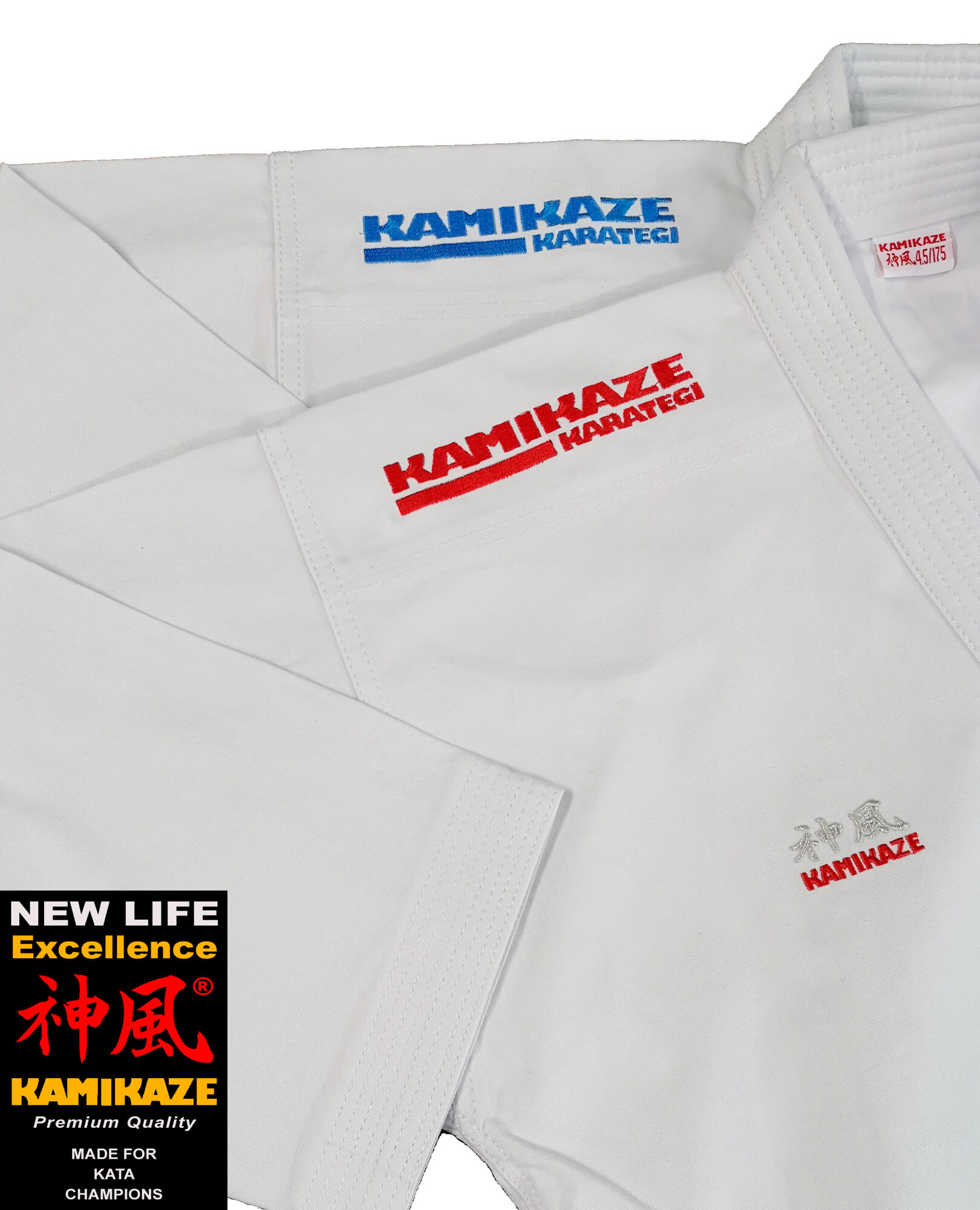 Karateanzug Kamikaze New Life Excellence Rot oder Blau 3 kimono-karateanzug-kamikaze-new-life-excellence-rot-oder-blau