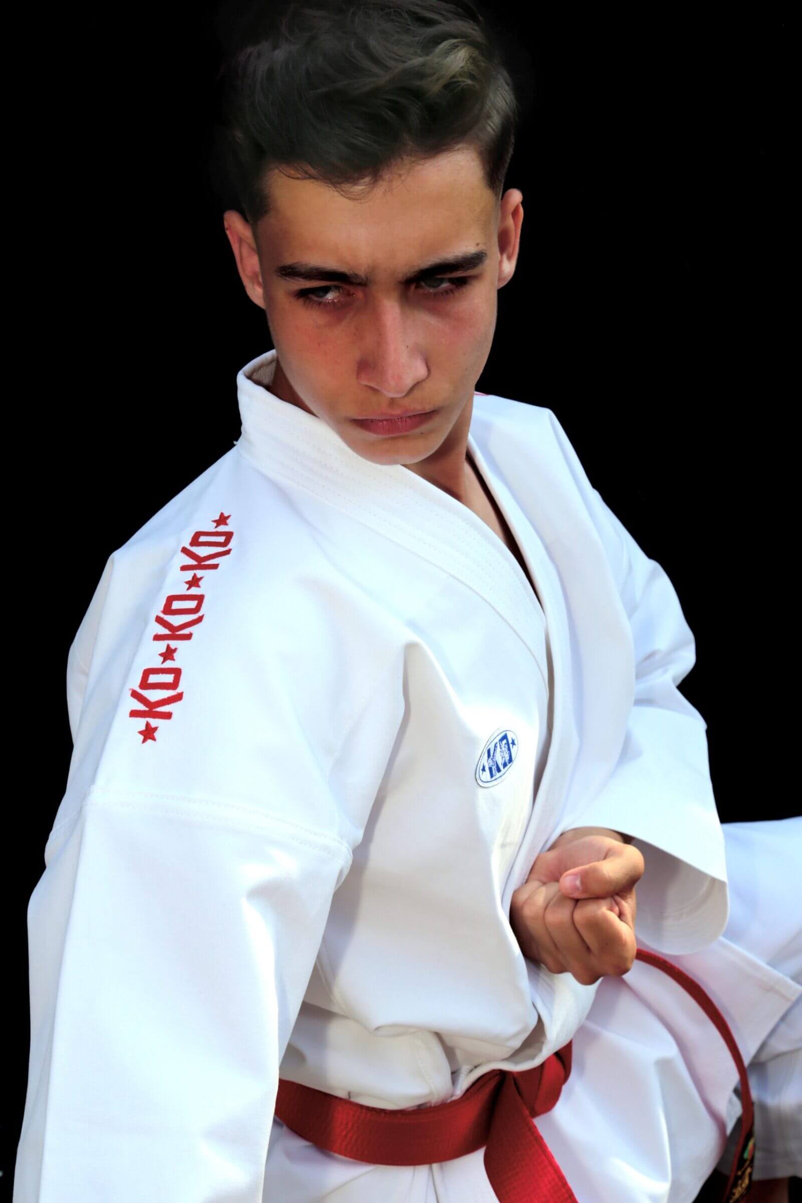 Karateanzug Ko Italia Elegant Kata - Premiere League (rot und blau) WKF 5 kimono-karateanzug-ko-italia-elegant-kata-premiere-league-rot