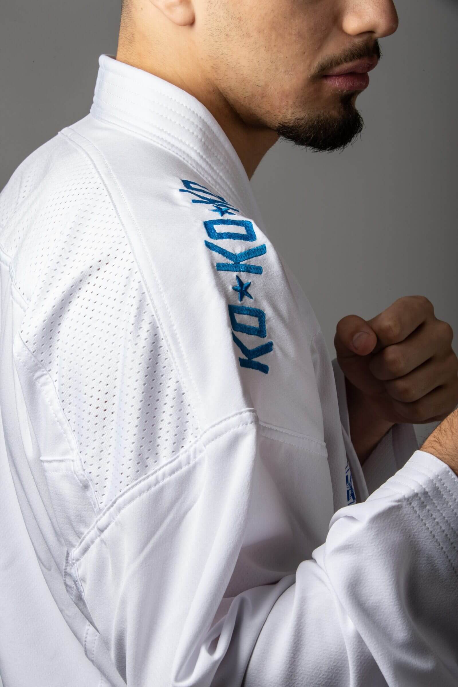 Karateanzug Ko Italia Space - Premiere League (rot und blau) WKF 4 kimono-karateanzug-ko-italia-space-premiere-league-wkf-