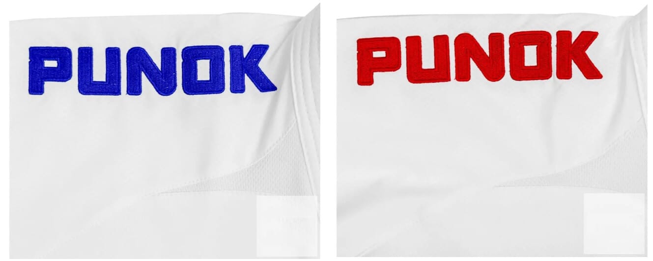 Kimono Karate PUNOK WKF Wettkampf Kumite - Combo Set 3 Stück 13 kimono-karate-punok-rot-blau
