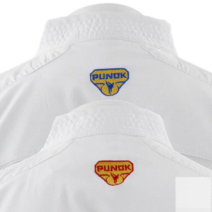 Kimono Karate PUNOK WKF Wettkampf Kumite - Takyon Set 3-teilig 20 kimono-karateanzug-punok-wkf-wettkampf-takyon-rot-blau