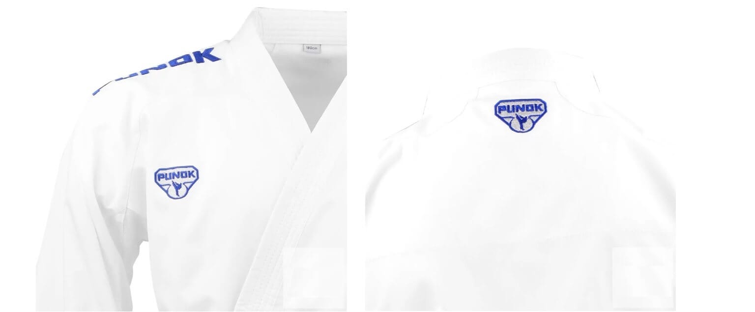 Kimono Karate PUNOK WKF Wettkampf Kumite - Combo Set 3 Stück 12 kimono-karateanzug-punok-wkf-kumite-dos-blau