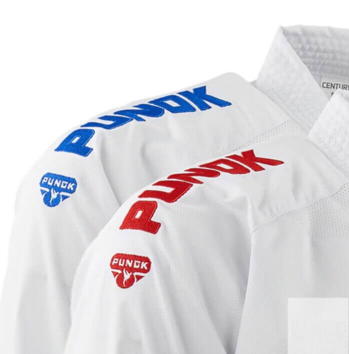 Kimono Karate PUNOK WKF Wettkampf Kumite - Takyon Set 3-teilig 14 kimono-karateanzug-punok-wkf-takyon-rot-blau
