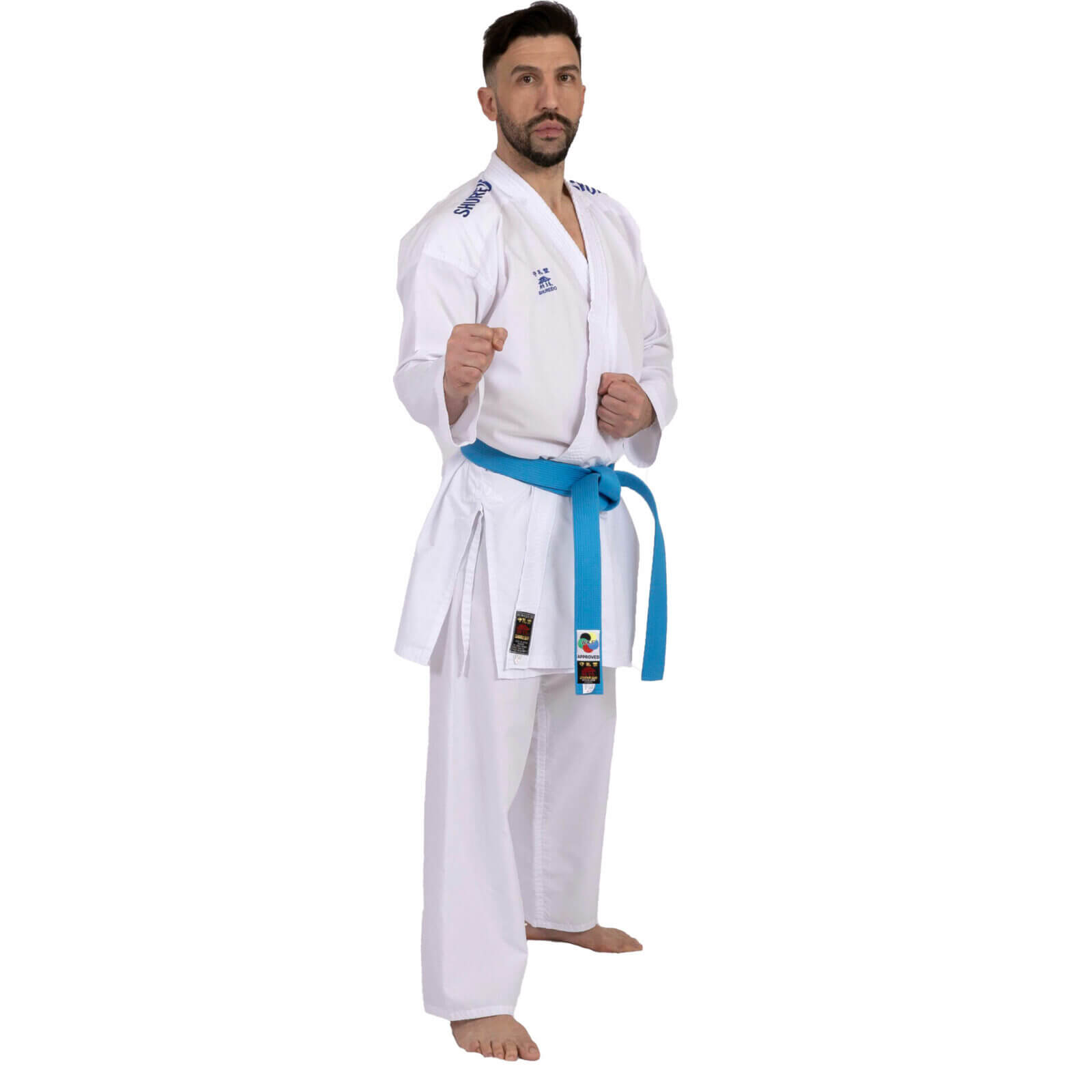 Kimono Karateanzug Set Shureido Waza - WKF 4 kimono-karateanzug-set-shureido-blau-waza-wkf