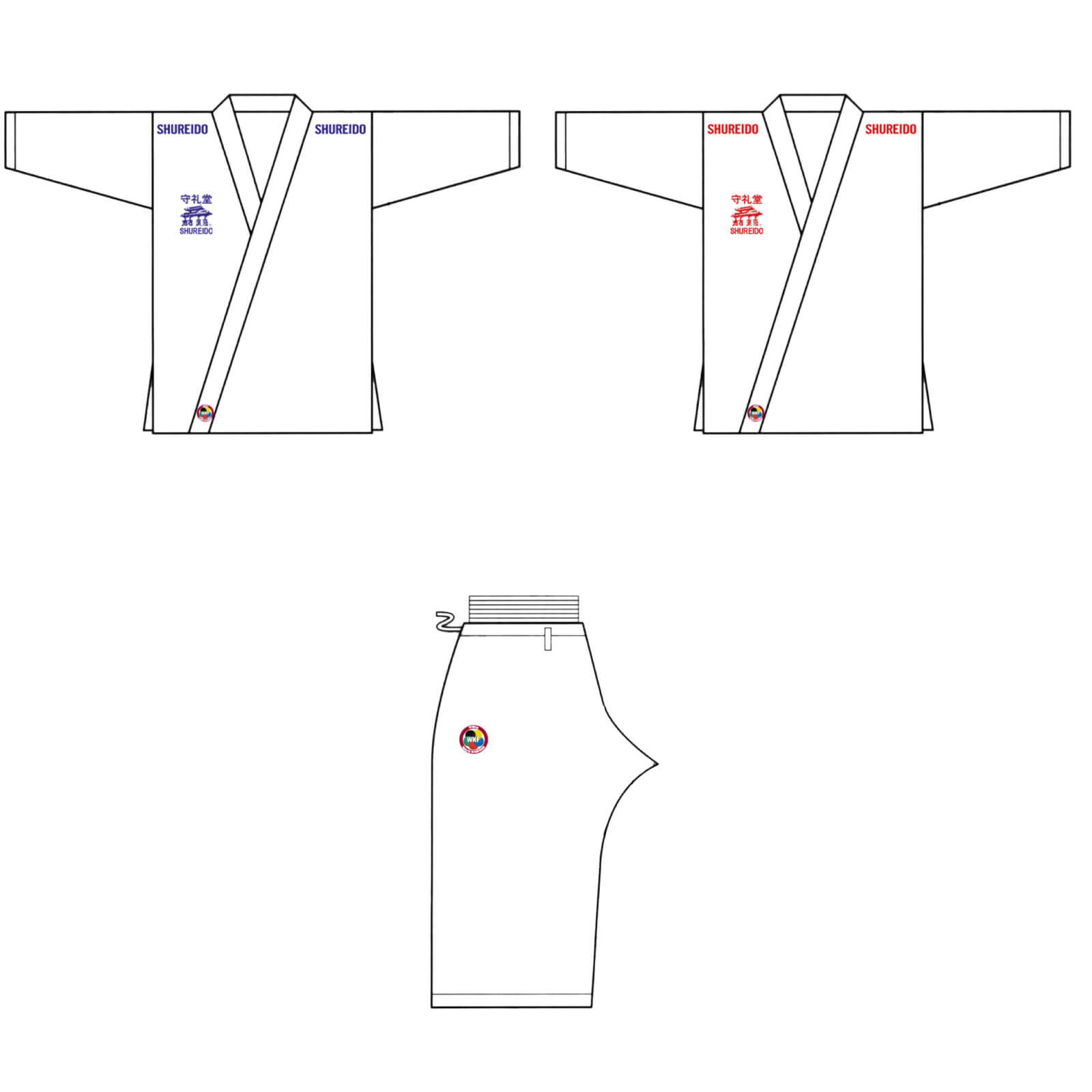Kimono Karateanzug Set Shureido Waza - WKF 8 kimono-karate-set-shureido-waza-wkf-design