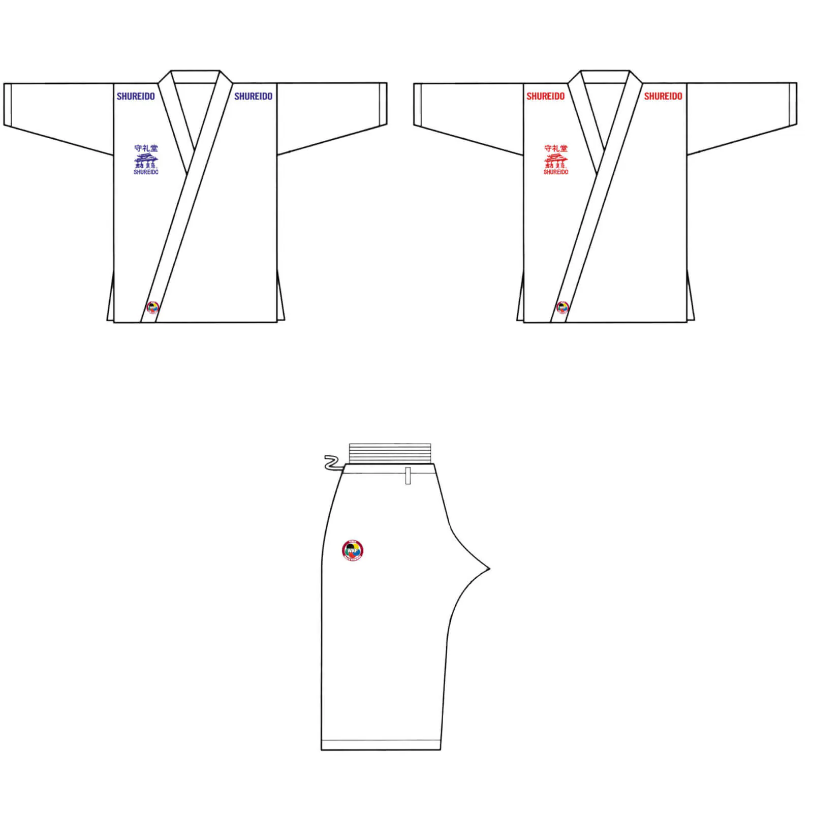 Kimono Karateanzug Set Shureido Waza - WKF 8 kimono-karate-set-shureido-waza-wkf-design