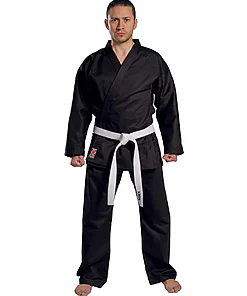 Kimono Karate Traditional Schwarz KWON 8oz face karategi