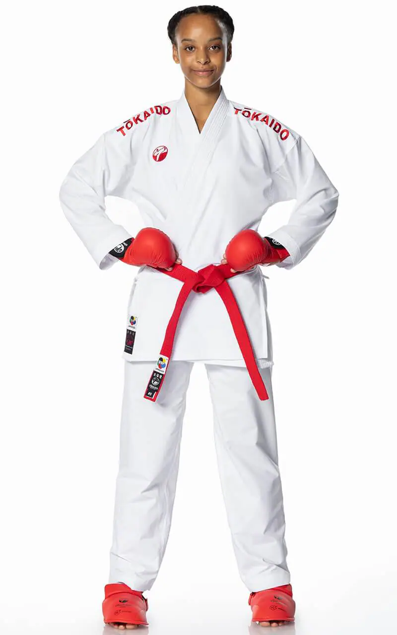 Karateanzug Tokaido Set Kumite Master Junior - WKF 7 kimono-tokaido-set-kumite-master-junior-wkf-rouge-