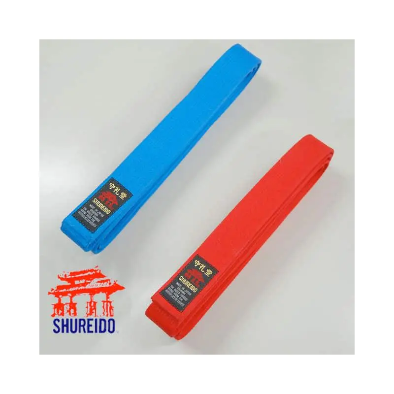 pack-2-gürtel-shureido-kata-rot-blau-wkf-baumwolle