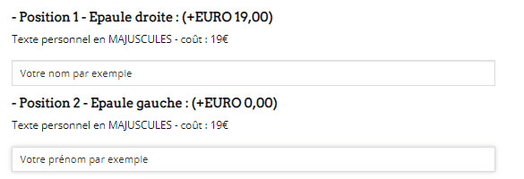 position 1 et 2