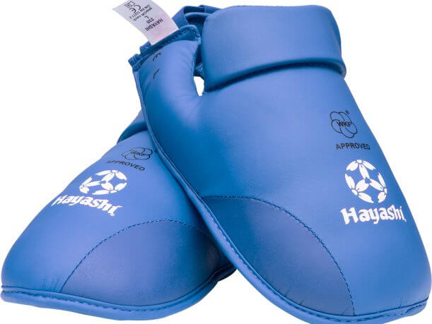 Karate Hayashi Fußschützer Blau oder Rot - WKF 3 Fußschützer Karate Hayashi