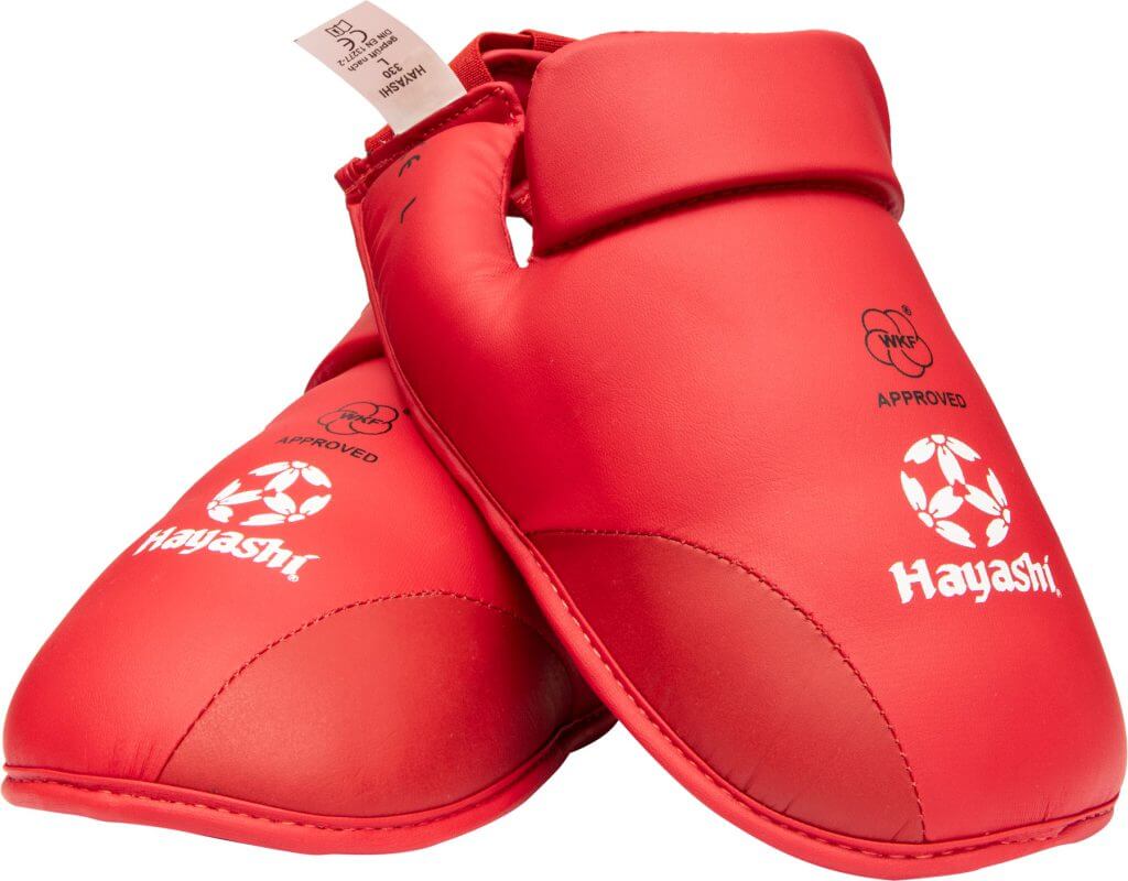 Karate Hayashi Fußschützer Blau oder Rot - WKF 4 fußschutz-karate-hayashi-blau-oder-rot-wkf-rot