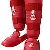 Schienbein- und Fußschützer-hayashi-karate-rot