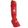 Karate Schienbein- und Fußschützer Adidas - blau, rot - WKF 8 schienbeinschoner-fußschützer-abnehmbar-adidas-66135d-rot