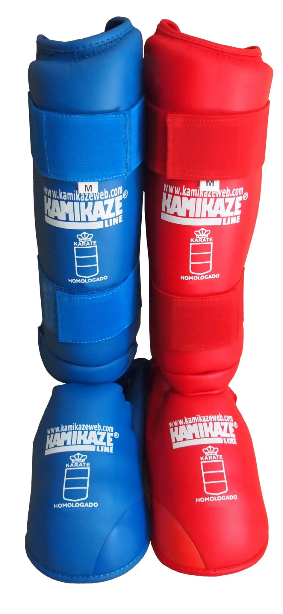 Schienbein- und Fußschützer Kamikaze - blau oder rot